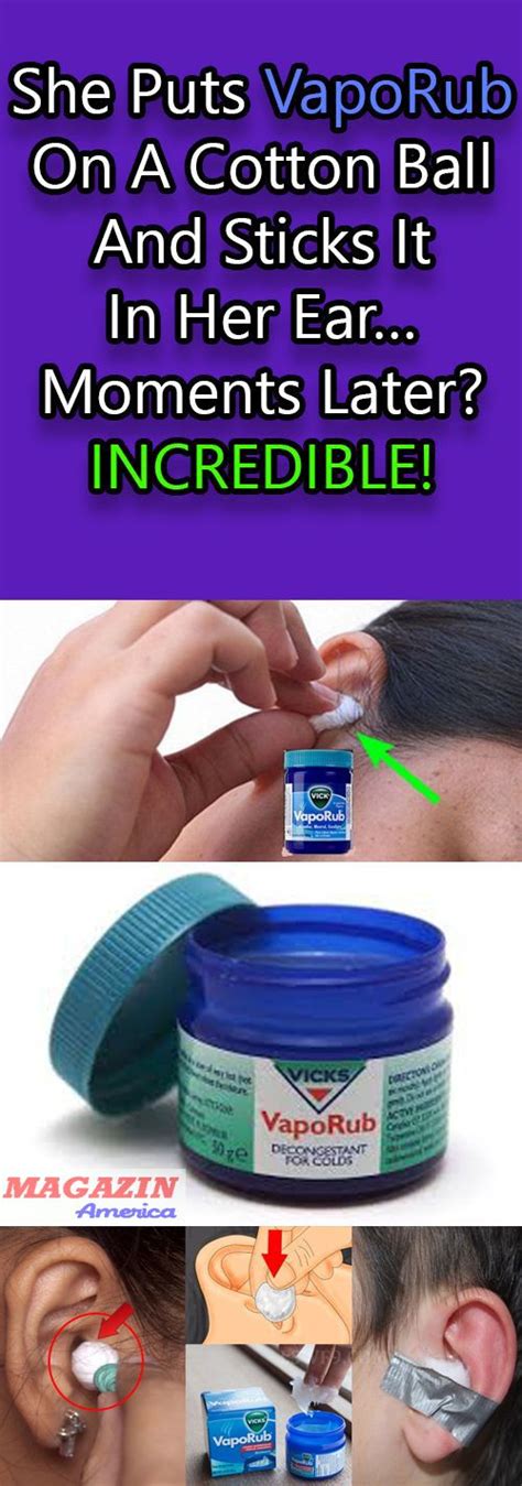 SHE PUTS VAPORUB ON A COTTON BALL AND STICKS IT IN HER EAR… MOMENTS  