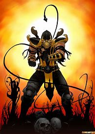 Image result for Drawings of Scorpion From Mortal Kombat 9