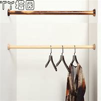 Image result for Wood Coat Hanger Rod