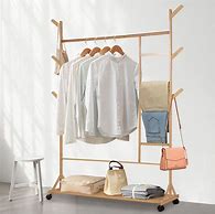 Image result for Folding Bamboo Clothes Rack