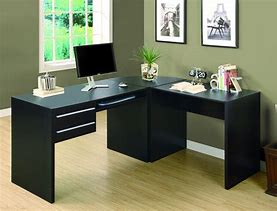 Image result for L-shaped Corner Desk with Drawers