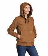 Image result for Carhartt Women's Loose Fit Washed Duck Insulated Active Jac | Deep Wine | XL
