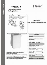 Image result for Haier Washing Machine Manual