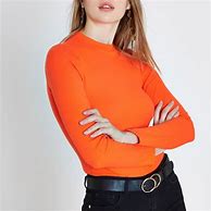 Image result for Orange Long Sleeve Top