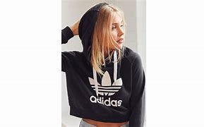 Image result for Adidas Cropped Hoodie Sweatshirt