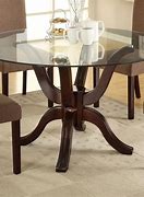 Image result for Glass and Wood Dining Table