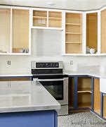 Image result for How to Paint Inside Kitchen Cabinets