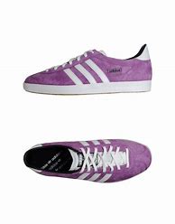 Image result for Adidas Purple and Gold Shoes