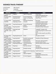 Image result for Trip Itinerary