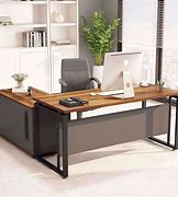 Image result for Office L-Shape Desk Walnut