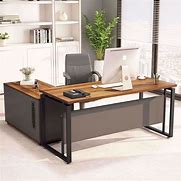 Image result for Computer Desk with Wood Cabinets