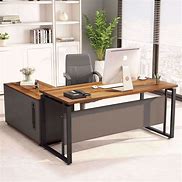 Image result for L Desk with Drawers and Shelves