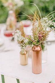 Image result for Copper and Navy Wedding Decor