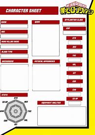 Image result for My Hero Academia Character Template