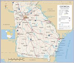Image result for Georgia Cities Map