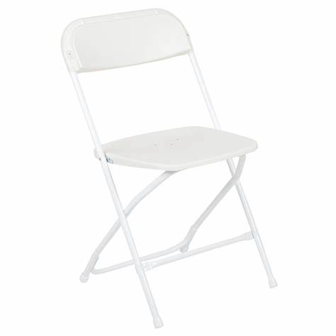 White Plastic Folding Chair LE-L-3-WHITE-GG | BestChiavariChairs.com