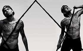Image result for Chris Brown Neck Tattoo Rihanna