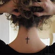 Image result for Cross Tattoo On Neck