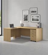 Image result for Light Wood Desk with Storage