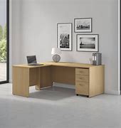 Image result for L-Shape Raw Wood Office Desk