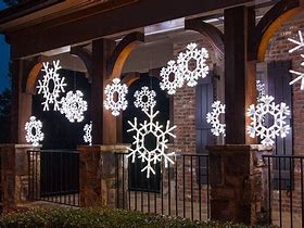 Image result for Outdoor Hanging Snowflake Christmas Lights