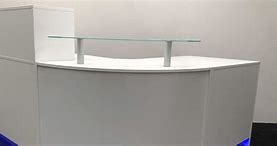 Image result for White Curved Reception Desk
