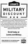 Image result for Lowe's Military Discounts Sign Up Online