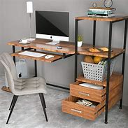 Image result for Computer Desk with Bookshelf