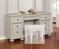 Image result for White Vanity Desk with Drawers
