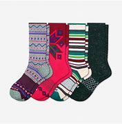 Image result for Women's Winter Calf Sock 4-Pack - Fair Isle Holiday Mix - Medium - Cotton - Bombas - 40804715036844