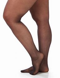 Image result for Plus Size Womens Daysheer Pantyhose By Catherines In Black (Size C)