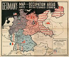 Image result for Dissolution of Nazi Germany Map Allied Occupation