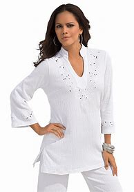 Image result for Plus Size Gauze Tunic Tops for Women