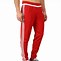 Image result for White Adidas Pants with Red Stripes