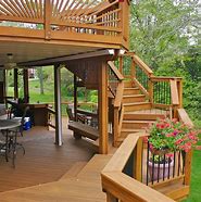 Image result for Patio Deck Stairs Designs