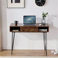 Image result for Small Brown Desk with Drawers