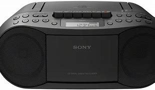 Image result for Sony Stereo CD/Cassette Boombox Home Audio Radio, Black (CFDS70BLK), 13.7 X 6.1 X 9 Inches
