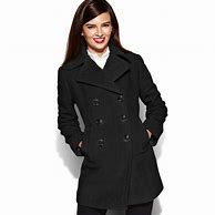 Image result for Black Wool Peacoat