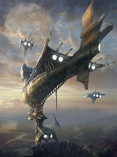 ship by jungmin | Fantasy landscape, Science fiction art, Steampunk art