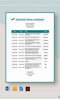 Image result for Business Itinerary
