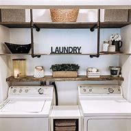 Image result for Laundry Room Hanger Shelves by Modular Closet