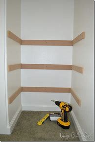Image result for How to Build Shelves in a Closet