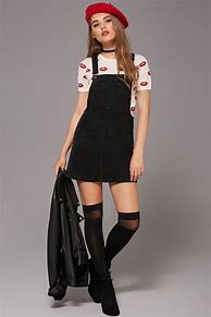 Image result for Denim Overall Dress Outfit