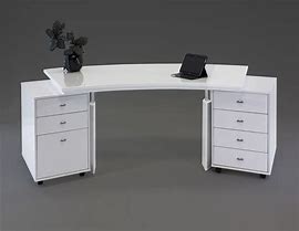 Image result for White Office Desk with Storage