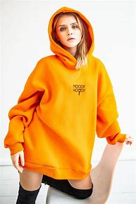 Image result for Oversized Orange Hoodie