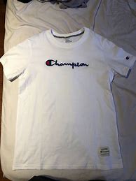 Image result for White Champion Expanded Logo Shirt