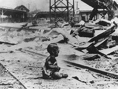 Image result for Japan Bombing Aftermath Kids Eyes