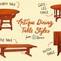 Image result for Antique Dining Table Styles