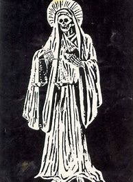 Image result for Santa Muerte Black and White