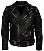 Image result for Distressed Black Leather Jacket